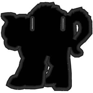Black Cat Banner Machine Embroidery Design - 3 Sizes - Instant Download