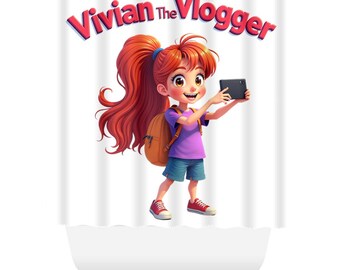 Shower Curtain - Vivian The Vlogger