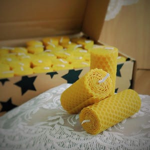 30 pcs Bulk beeswax candles, %100 pure honeycomb Hand-Rolled candles, Wholesale beeswax candles, Gift for Christmas