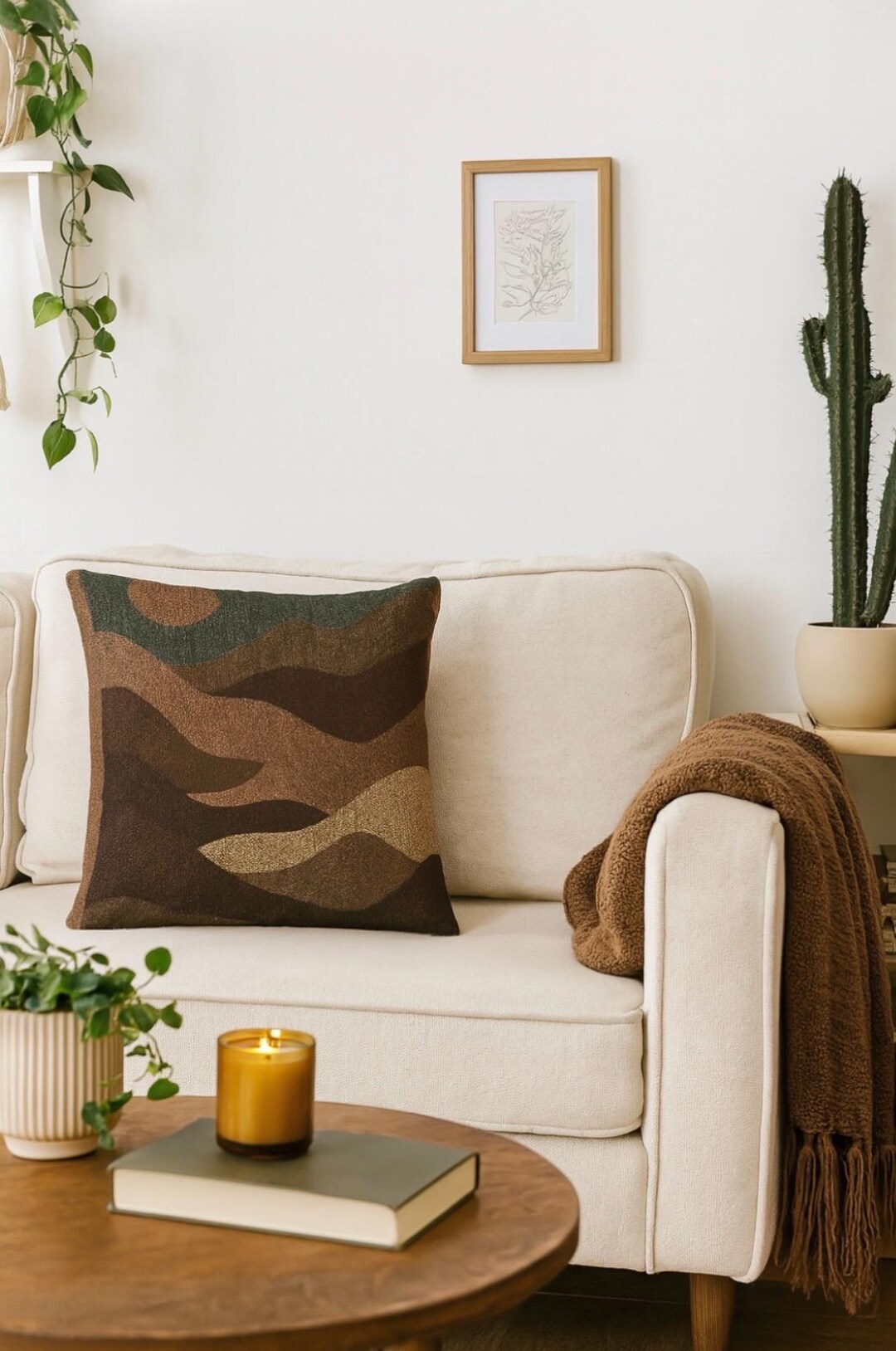 Curated visual reference: Earth Toned Throw Pillow Reference: Desert Landscape Woven Pillow Southwest Earth Tone Throw Cushion