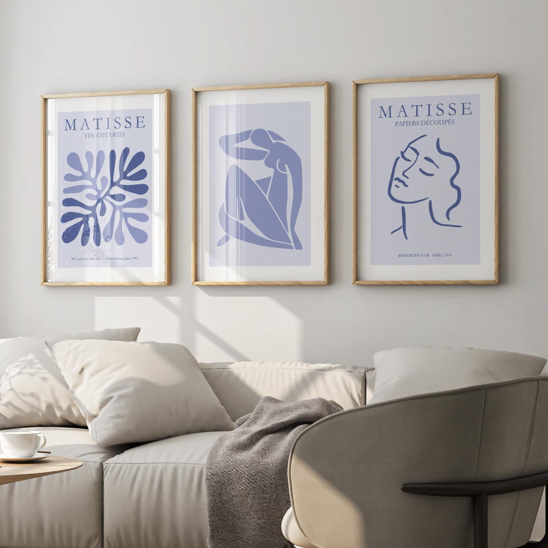 アンリマティス　アートプリント　額入 アンリ・マティス展 額入りプリントセット：モダンなホーム