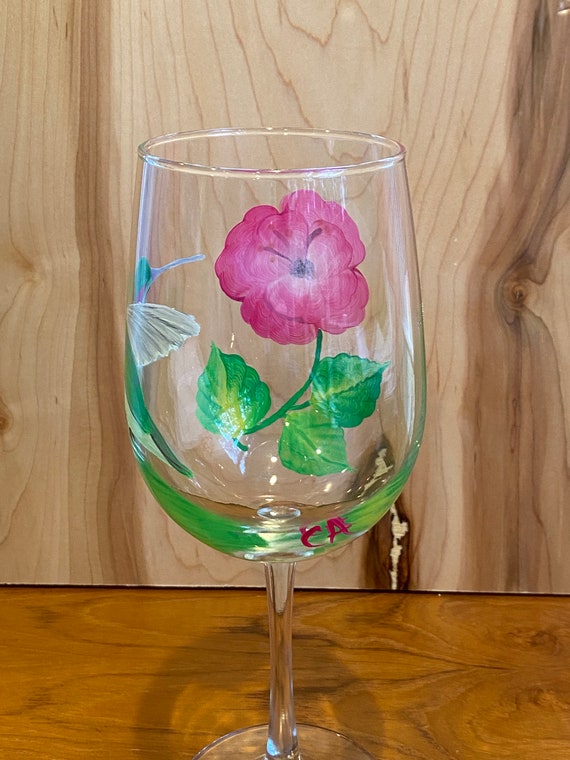 Hummingbird Martini Glass | Hand Painted Personalized Gifts