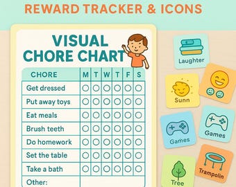 ADHD Morning & Night Routine Charts for Kids – Printable Visual Schedule, Autism Friendly