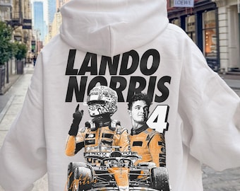 ランド・ノリス F1 パーカー 2026 | レトロ LN44 レーシング スウェットシャツ | パパイヤ マクラーレン F1 ファンギフト