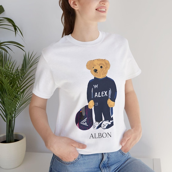 Alex Albon Vintage Teddy Bear T-shirt | Williams Formula 1 Team Merch | Thai F1 Driver Shirt | Gift for Albon Fan