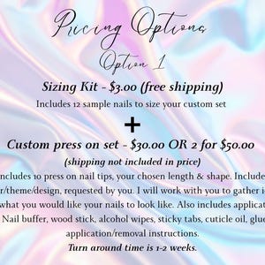 One set CUSTOM press on nails