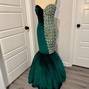 slim fit dress slacks A-Line V Neck Velvet Green Long Prom Dresses, Green Velvet Formal Dres –  shopluu