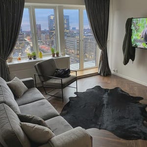 solid black area rug