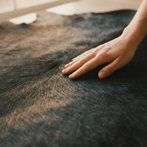 solid black area rug