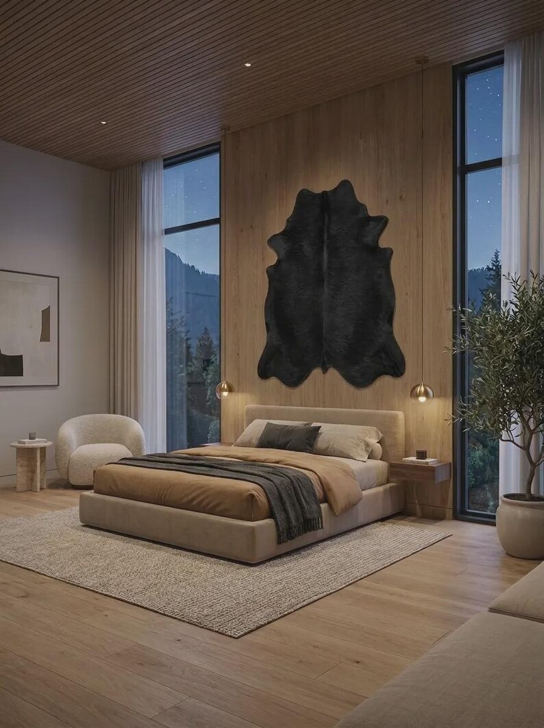 solid black area rug