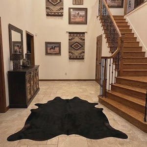 solid black area rug