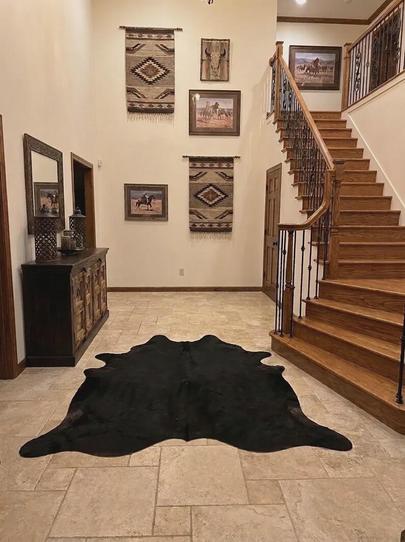 solid black area rug