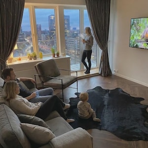 solid black area rug