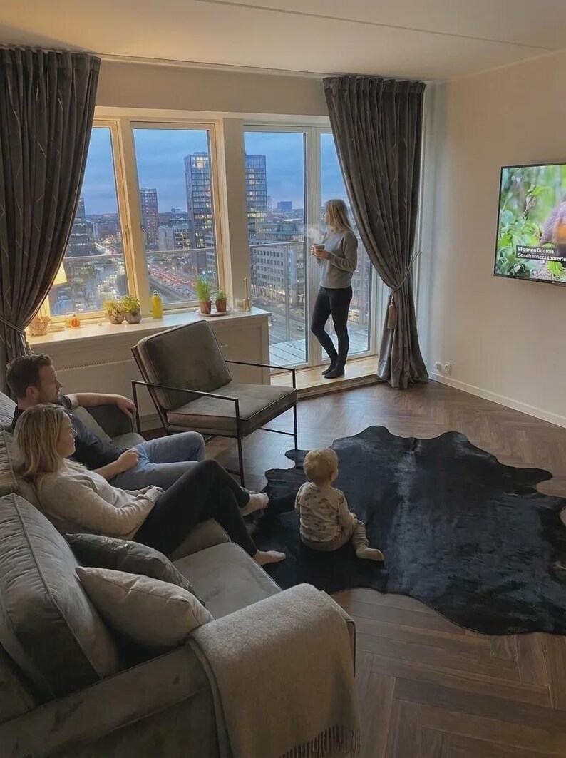 solid black area rug