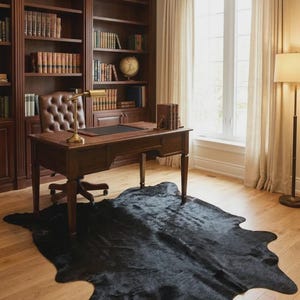 solid black area rug