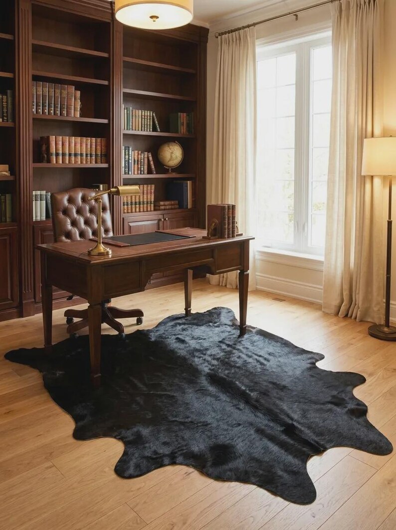 solid black area rug