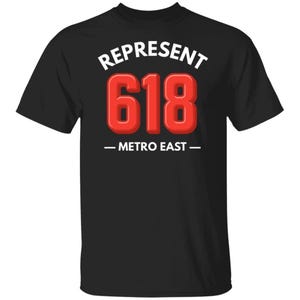 Represent 618 Metro East Shirt, Illinois Area Code Tee, Southern Illinois Pride Shirt, Prairie State Gift
