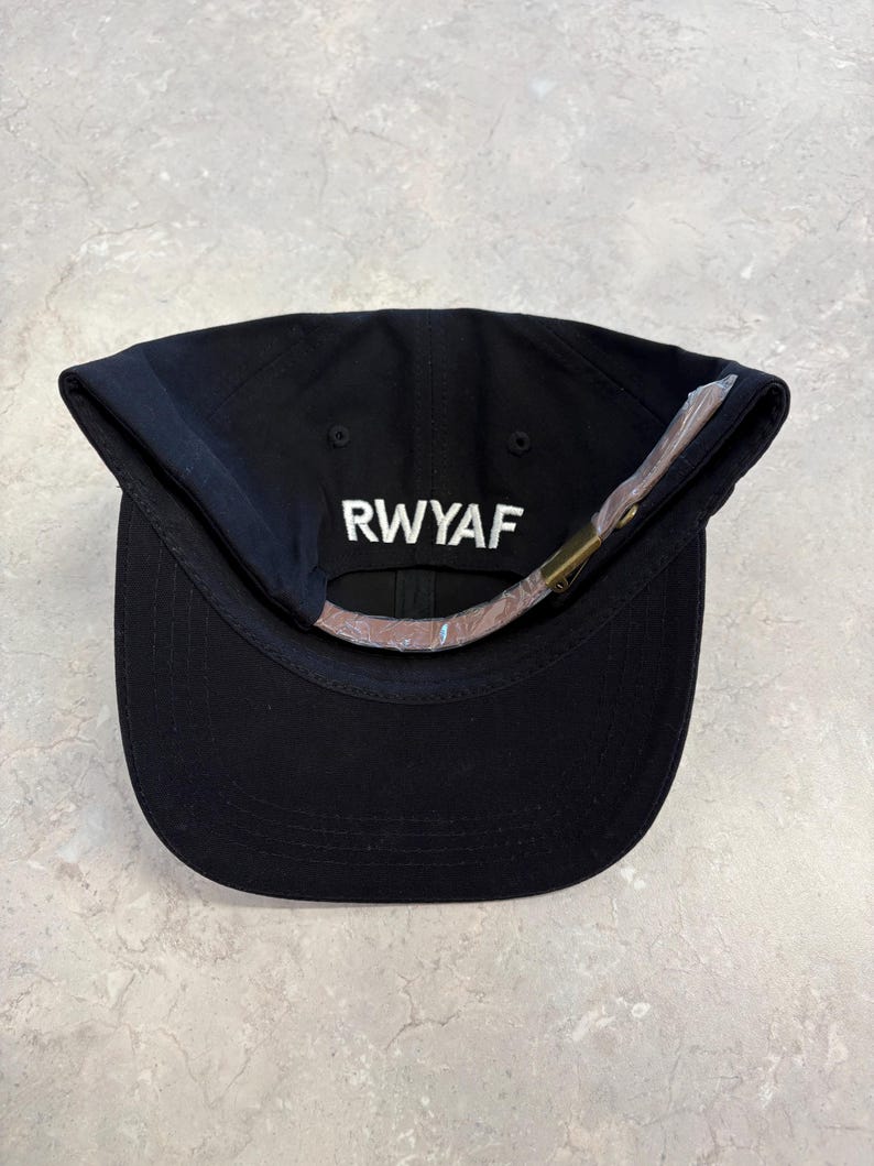 RWYAF™ Leather Strap Dad Cap | Classic Adjustable Hat | Clean Everyday Cap | Rep Where You Are From | Unisex image 4