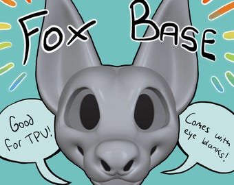 Fox Fursuit Head Base 3D Print Files