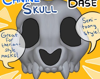 Canine Skull Mask 3D Print File