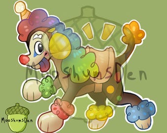 Clown Poodle Horse Furry/Feral Fursona Adoptable