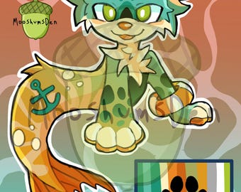 Ocean Mermaid Puppy Dog Furry/Fursona Adoptable