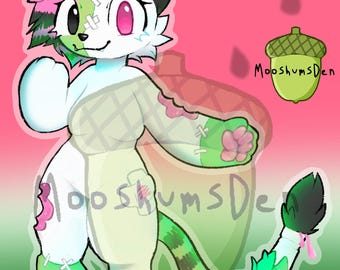 Watermelon Zombie Scene Cat Furry/Fursona Adopt