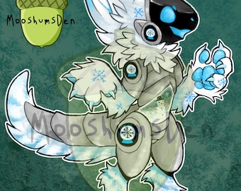 Snow Globe Winter Snowflake Protogen Furry/Fursona Adopt