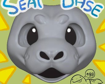 Seal Fursuit Head Base 3D Print Files