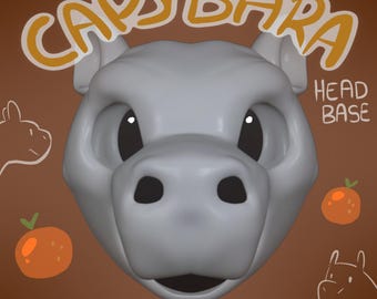 Capybara Fursuit Head Base 3D Print Files