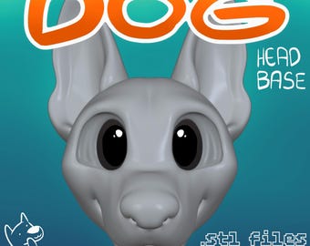 Dog/Canine Fursuit Head Base 3D Print Files