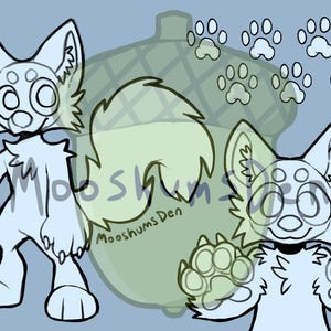 Canine Hund Wolf Furry Fursona Mini Referenz Blatt Basis - DIGITAL ART