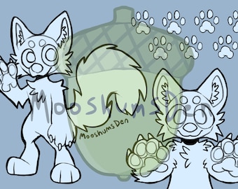 Podstawowa karta referencyjna Canine Furry/Fursona