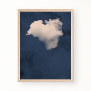 Cloud Wall Art, Indigo and Rose Gold Wall Art, Abstract Art Print, Minimalist Wall Art, Maximalist Décor, Sky Wall Art, Night Sky Print