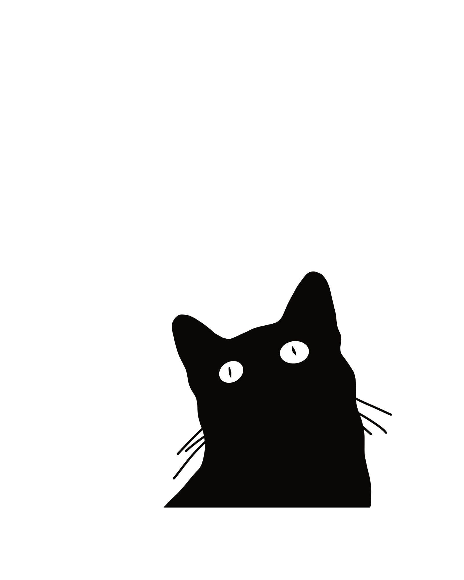 Black Cat Peeking Clipart for Cricut Cutting Machines Peeking - Etsy UK