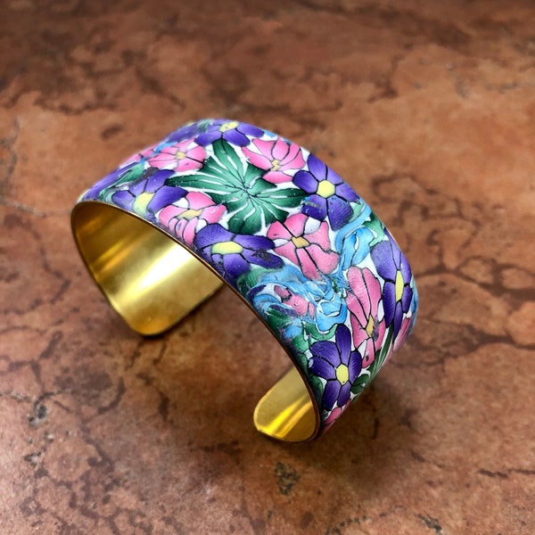 Floral Cuff Bracelet Etsy
