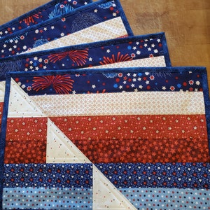 Patriotic Placemat Set of 4, Americana, 12.5 x 18 inches