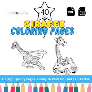 Printable Giraffe Coloring Pages for Kids – 40 Fun Animal PDF Sheets, Educational Zoo Coloring Activities for Homeschool & Classrooms