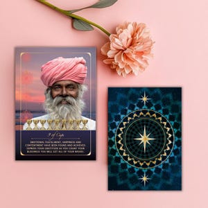 Starlight Tarot Oracle – 78 cartes | Deck indépendant en feuille d'or pour la divination moderne | Un outil émouvant pour apprendre le tarot et l'art intuitif
