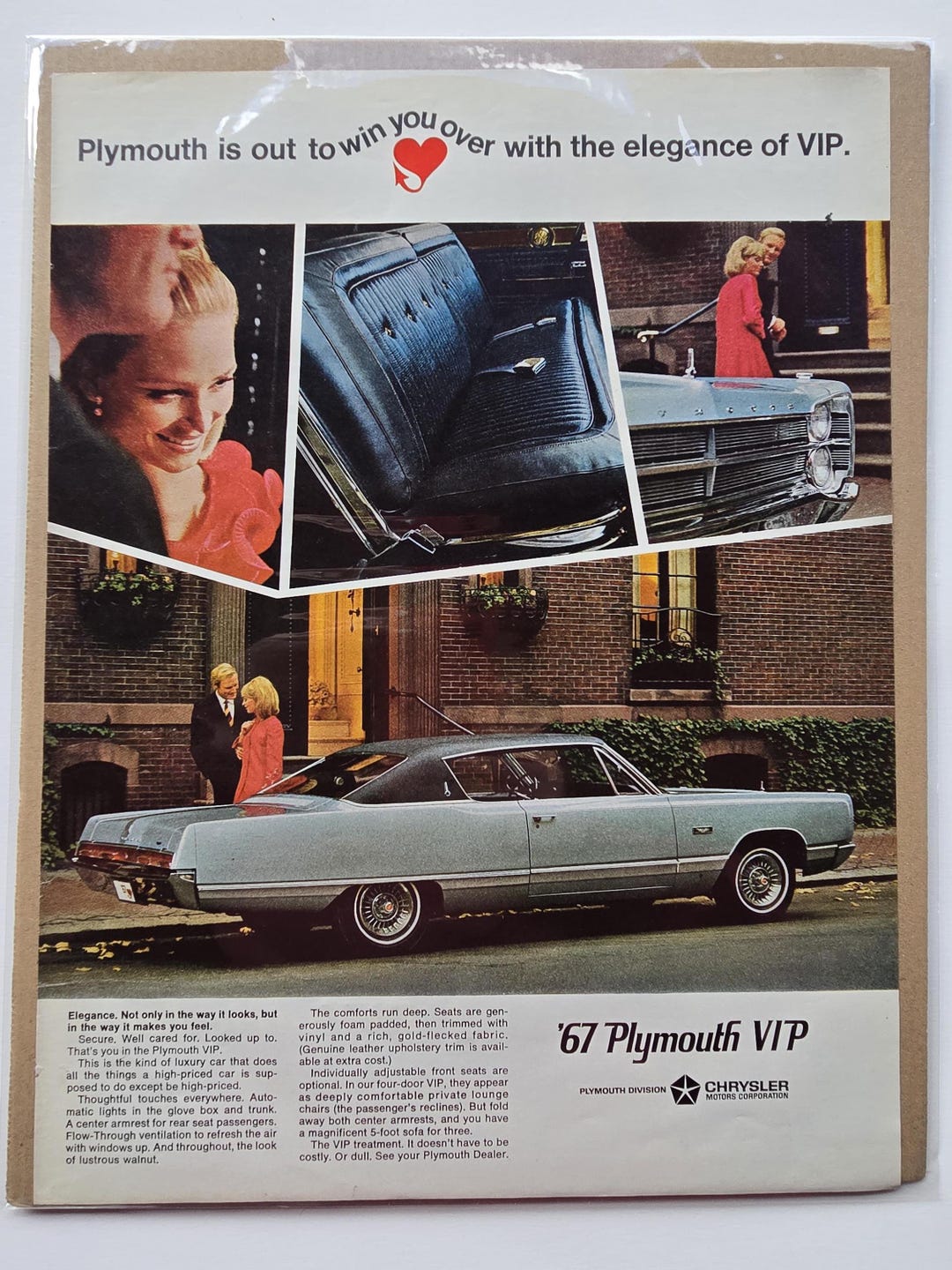 Vintage 67 Plymouth VIP Print Ad From 1967 Life Magazine - Etsy
