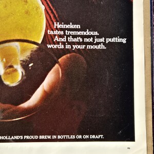 Vintage Heineken Beer Print Ad from 1967 Life Magazine immagine 3
