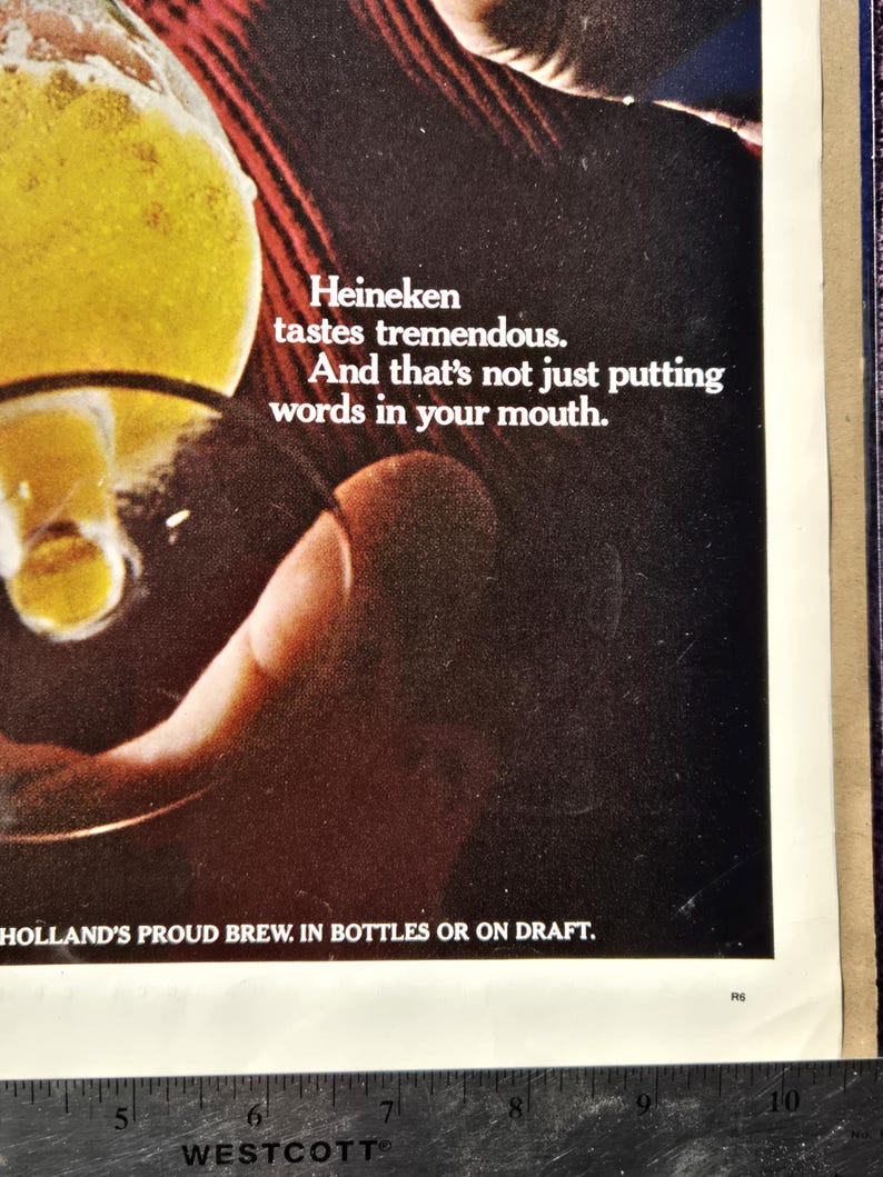 Vintage Heineken Beer Print Ad from 1967 Life Magazine immagine 3