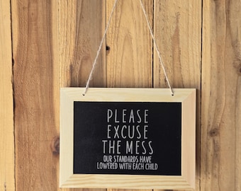 Home Decor Humor, Solid Wood, Hand Stenciled with Chalk Paint, Mom Humor