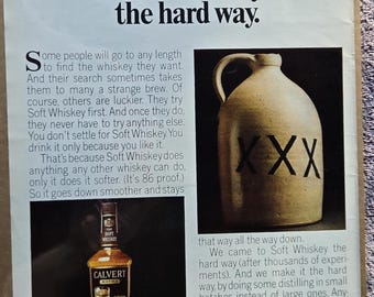 Vintage Calvert Extra Whiskey Print Advertisement from 1966 Look Magazine