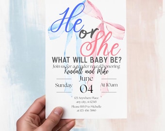 Gender Reveal Invitation