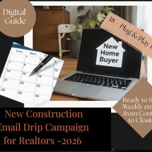 Realtor New Construction Email Templates | Buyer Lead Follow-Up (Digital Download )