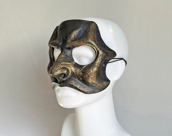 Gargoyle Half Mask - Limited Run Handmade vampire warrior armor Jester Costume Fantasy Renaissance Festival Masquerade