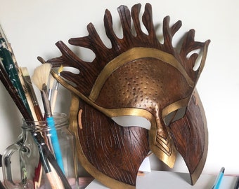 Warrior Mask - Handgemaakt lederen kostuummasker