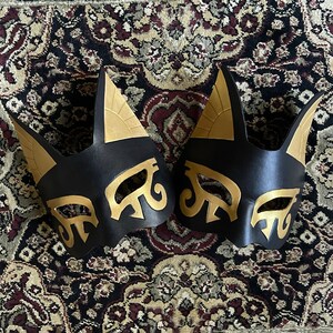 Cat Goddess Bast Egyptian Costume Mask Handmade Art Home Decor Halloween Cosplay Accessory image 2