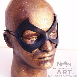 BlackCat Mask handmade leather costume mask spiderman batman superhero Felicia Hardy Comic book character image 1